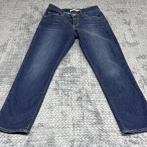 Levis Classic Mid Rise Skinny Women's Jeans in Dark Blue Wash